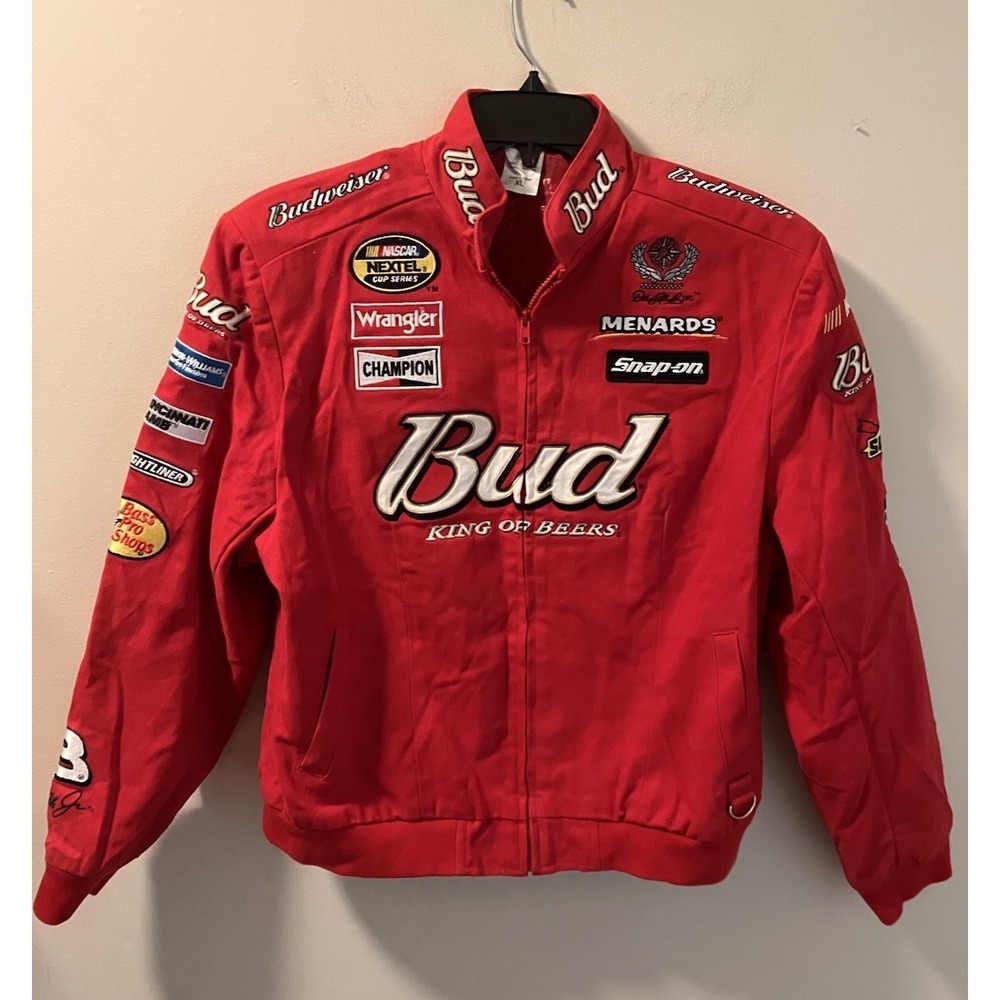 Dale Earnhardt Jr. Jacket NASCAR CHASE AUTHENTICS Budweiser Women's Size XL Red